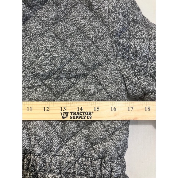 SO Girls Gray Quilted Sherpa Lined Parka Jacket Faux Fur Hood Size 16 - Picture 3 of 10